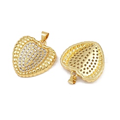 Brass Micro Pave Cubic Zirconia Pendants&nbsp;KK-C132-03F-G