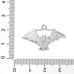 合金のチベット風チャーム  アンティークシルバー  バット  18x30x4.5mm  穴：2mm&nbsp;FIND-G077-01C-AS