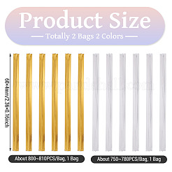 2 Bags 2 Colors Metallic Wire Twist Ties&nbsp;DIY-TADJ0001-04