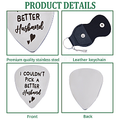 201 Stainless Steel Guitar Picks&nbsp;AJEW-WH0348-48G
