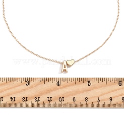 Alloy Letter Heart Pendant Necklaces for Women&nbsp;NJEW-FS0001-09B