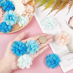 レースの服飾材料  花  ミックスカラー  50mm  5個/セット&nbsp;OHAR-CA0001-01