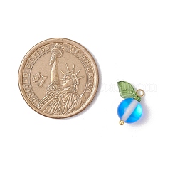 Dyed Frosted Synthetic Moonstone Round Charms&nbsp;PALLOY-TA00253