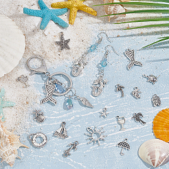 96Pcs 24 Style Ocean Theme Tibetan Style Alloy Pendants&nbsp;TIBEP-FG0001-13