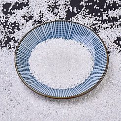 MIYUKIデリカビーズ小  シリンダー  日本製シードビーズ  15/0  （dbs0202)ホワイトパールab  1.1x1.3mm  穴：0.7mm  約35000PCS /ボトル  10 G /ボトル&nbsp;SEED-JP0008-DBS0202