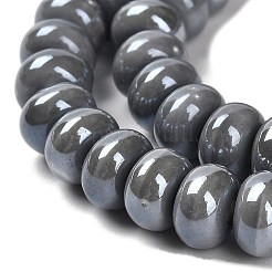 Glazed Porcelain Rondelle Beads&nbsp;PORC-Q001-01G
