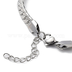 Non-Tarnish 304 Stainless Steel Curb Chain Bracelet&nbsp;BJEW-K226-01B-P