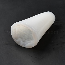 3dクリスマスツリーDIYキャンドルシリコンモールド  クリスマスツリーの香りのキャンドル作りに  ホワイト  7.5x14.2cm  内径：6.5x13.1のCM&nbsp;CAND-B002-02B