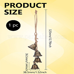 Christmas Iron Bell Wind Chime&nbsp;DIY-WH0899-81