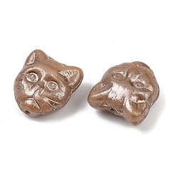 チェコ産プレスガラスビーズ  猫  ペルー  12.5x12x7mm  穴：0.8mm  約201個/袋&nbsp;GLAA-I061-04A