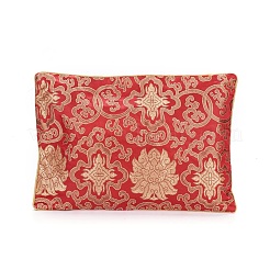 シルクポーチ  ジッパー付き  レッド  33.7~33.8x23.9~24.2cm&nbsp;ABAG-L005-A03
