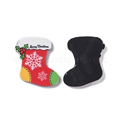 Christmas Style Printed Acrylic Cabochons&nbsp;LS-MACR-O045-01H