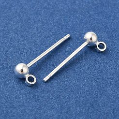 Brass Studs Earrings Finding&nbsp;KK-K383-03A-S