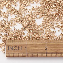 トーホー 11/0ラウンドビーズ  日本製シードビーズ  永久仕上げ亜鉛メッキローズゴールド  2x1.5mm  穴：0.5mm  約900個/10g&nbsp;X-SEED-K008-2mm-PF551
