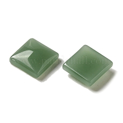 ガラスカボション  天然石風  正方形  シーグリーン  10x10x4mm&nbsp;GLAA-B017-02B