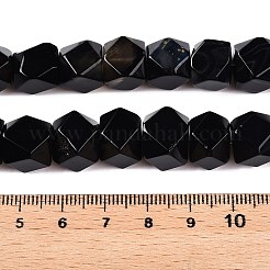Dyed & Heated Natural Black Agate Beads Strands&nbsp;G-T138-39