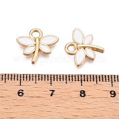 合金エナメルチャーム  ライトゴールド  トンボチャーム  ミックスカラー  13.5x14.5x2mm  穴：2mm&nbsp;X-ENAM-T021-18