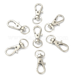 10本合金スイベルカニカン  スイベルスナップフック  プラチナ  30.5x11mm  穴：5x10mm&nbsp;PALLOY-CJ0002-68