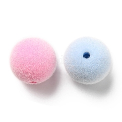 Flocky Acrylic Beads&nbsp;OACR-T005-27-14mm
