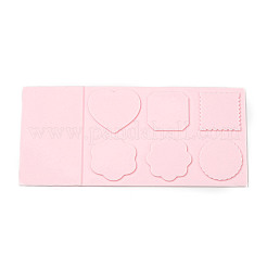 シリコーンワックスシーリングマット  ワックスシーリングスタンプ用  混合図形  ピンク  220x100x3.5mm  内径：37~41x36~48mm&nbsp;SIL-F004-01