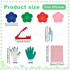 PVC トゲ除去ツール  ポリエステル製植物剪定手袋  プラスチックハンドル付き合金鋼園芸用はさみ  ミックスカラー  123~285x23.5~196x2.5~15mm&nbsp;TOOL-GO0001-13