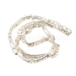 Electroplated Synthetic Non-magnetic Hematite 2-Hole Beads Strands&nbsp;G-E495-11A-03