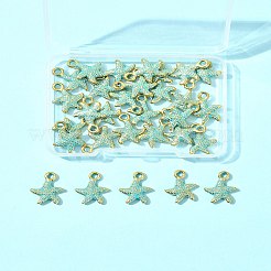 ヒトデ合金ペンダント30個  黄金＆緑青  16x13x3mm  穴：2mm&nbsp;FIND-FS0003-41