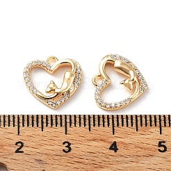 Rack Plating Brass Micro Pave Cubic Zirconia Pendants&nbsp;KK-K333-92G