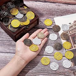 150色のプラスチックゲームコイン3個  パーティーの子供のおもちゃのために  フラットラウンド  ミックスカラー  31x2mm  50個/カラー&nbsp;AJEW-CA0001-71