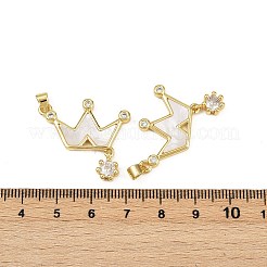 Brass Micro Pave Cubic Zirconia Pendants&nbsp;KK-S526-37G