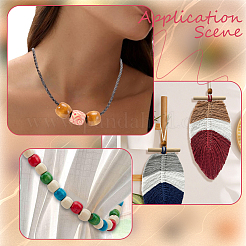 165Pcs 11 Colors Dyed Natural Maple Wood Beads&nbsp;WOOD-PA0001-61B