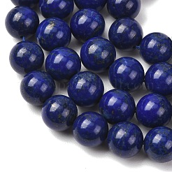 天然石ラピスラズリビーズ連売り  スムーズなラウンド  12mm  穴：1.2mm  約33個/連  15.75''（40センチメートル）&nbsp;GG-CBA59DD-C03-12mm