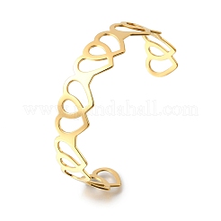 304 Stainless Steel Cuff Bangles&nbsp;BJEW-S172-01G