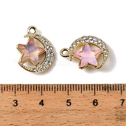 UV Plating Alloy Glass Pendants&nbsp;FIND-K032-25G