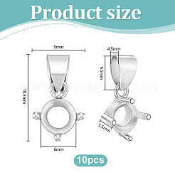 10Pcs Brass Pendant Cabochon Settings&nbsp;KK-PH0015-48