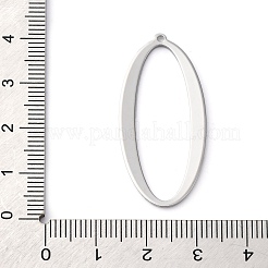 真鍮チャーム  カドミウムフリー＆ニッケルフリー＆鉛フリー  オーバル  中空  プラチナ  38.5x17.5x1.2mm  穴：1.2mm&nbsp;KK-R223-15P