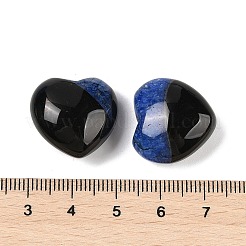 Natural Agate(Dyed & Heated) Heart Palm Stone&nbsp;G-Q021-04E