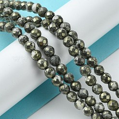 天然石ビーズ連売り  多面カットラウンド  5.5~6mm  穴：1mm  約69個/連  15.35~15.55''（39~39.5センチメートル）&nbsp;G-D067-I03-C02