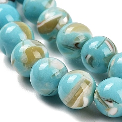 Assembled Synthetic Stone and Trochus Shell Beads Strands&nbsp;G-B128-08B-06