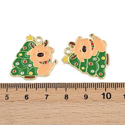 Christmas Deer Theme Alloy Enamel Pendants&nbsp;ENAM-D304-01A-G