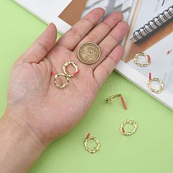 合金製スタッドピアスパーツ  カン付き  スチールピン  ライトゴールド  19.5x17mm  穴：2mm  ピン：0.7mm&nbsp;PALLOY-S121-70