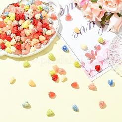 20Pcs Opaque Resin Flower Rose Beads&nbsp;RESI-YW0004-99A