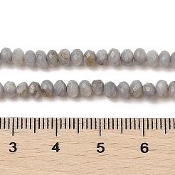 天然淡水貝殻染めビーズ連売り  ファセットロンデル  濃いグレー  4x3mm  穴：0.7mm  約137個/連  15.35''（39センチメートル）&nbsp;SHEL-R100-13A-04