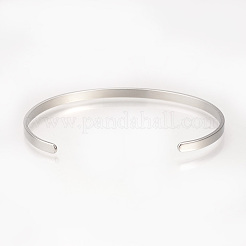 Tarnish Resistant 201 Stainless Steel Cuff Bangles&nbsp;BJEW-Q685-01