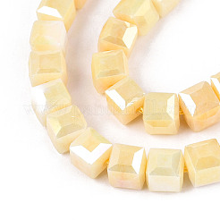 Anti-Tarnish Electroplate Glass Beads Strands&nbsp;GLAA-T025-6mm-10I