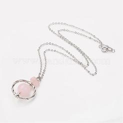 Natural & Synthetic Mixed Stone Pendant Necklaces&nbsp;NJEW-JN01610