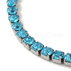304 Stainless Steel Rhinestone Cup Chain Bracelets&nbsp;BJEW-S002-01G