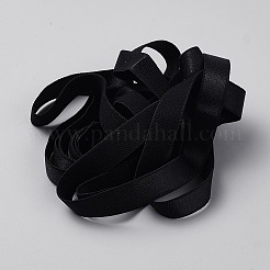 ポリエステルリボン  アクセサリー縫製用  ブラック  5/8インチ（15mm）  約2.19ヤード（2m）/ pc&nbsp;OCOR-WH0109-077A-02