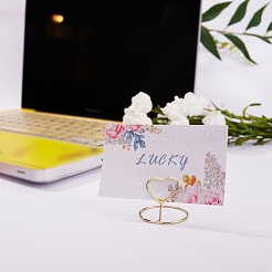 18個3スタイル炭素鋼プレースカードホルダー  ワイヤーテーブルナンバーホルダースタンド  メモメモ名サイン結婚披露宴誕生日  ハート＆スクエア  ライトゴールド  6個/スタイル&nbsp;AJEW-SZ0001-80LG