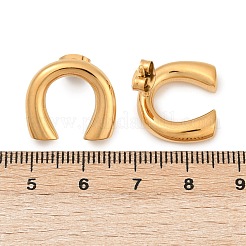 304ステンレススチールアーチスタッドピアス  18KGP本金メッキ  16x17.5mm&nbsp;EJEW-C143-01G